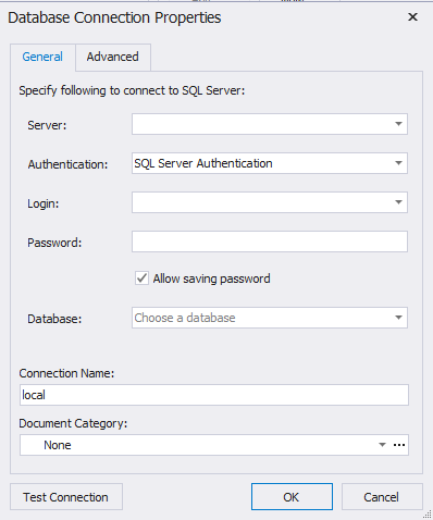 Database Connection Properties